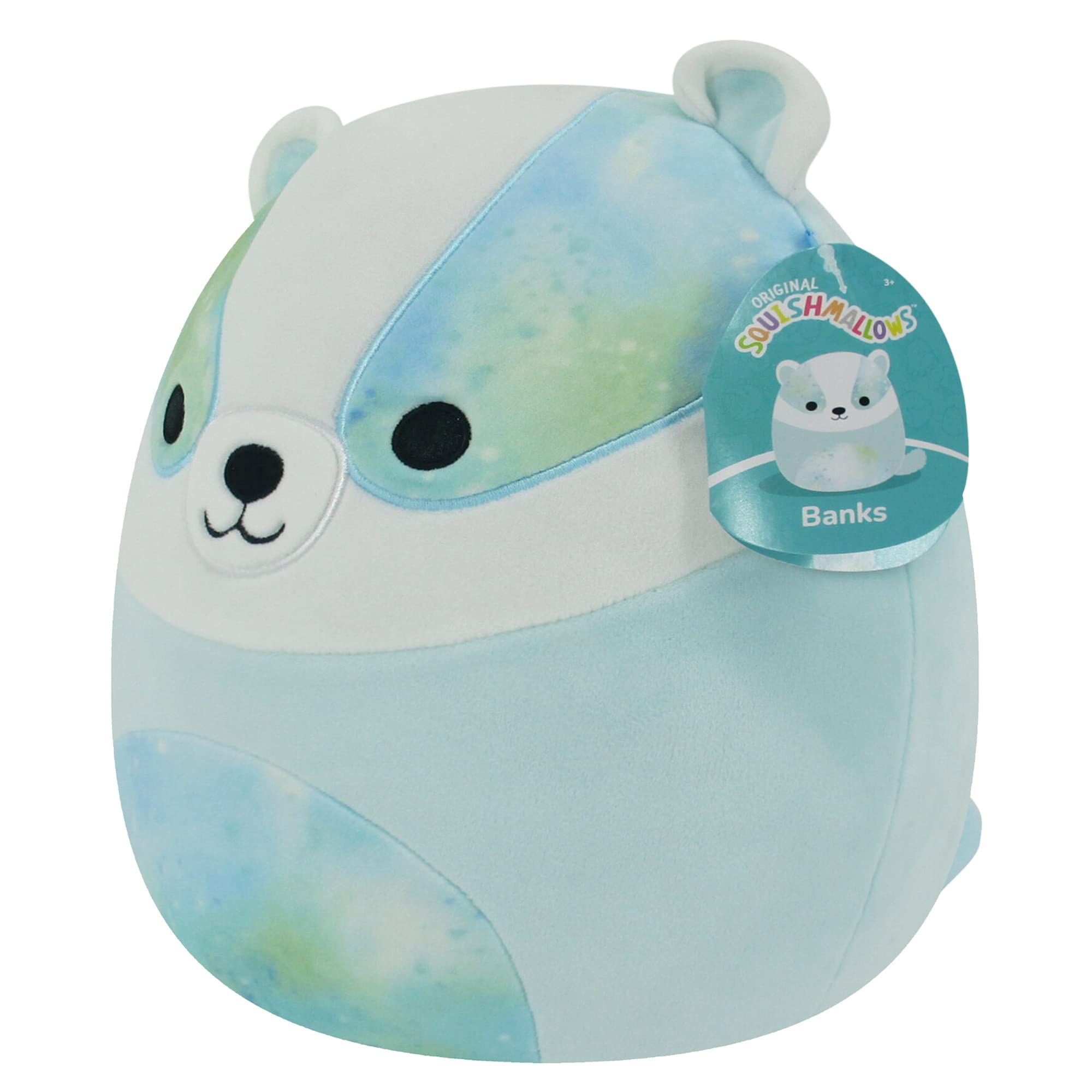 Squishmallows 12-Inch Banks Blue Badger Plush - Medium Ultrasoft Official Toy