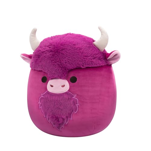 Squishmallows 12-Inch Dave Plum Bison Plush - Official Jazwares Soft Toy