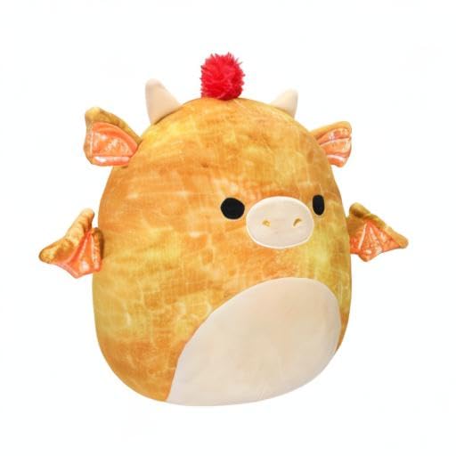 Squishmallows 12-Inch Dieric Yellow Dragon Plush - Official Jazwares Soft Toy