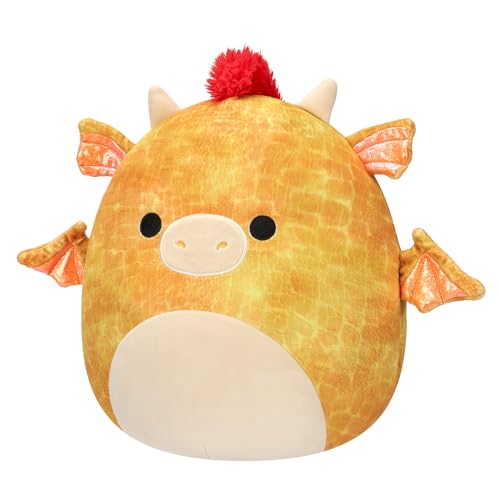 Squishmallows 12-Inch Dieric Yellow Dragon Plush - Official Jazwares Soft Toy