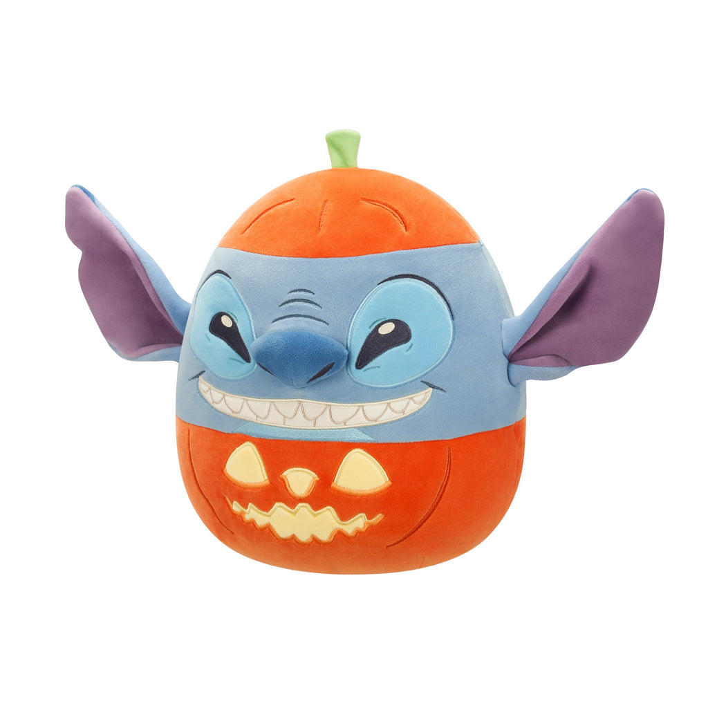 Squishmallows 12-Inch Disney Stitch in Pumpkin Halloween Plush – Official Jazwares