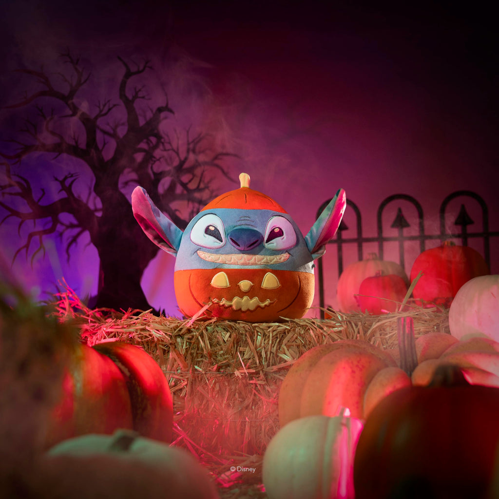 Squishmallows 12-Inch Disney Stitch in Pumpkin Halloween Plush – Official Jazwares