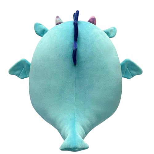 Squishmallows 19cm Tatiana the Dark Teal Dragon with Bandana – Ultra Soft Plush for Collectors