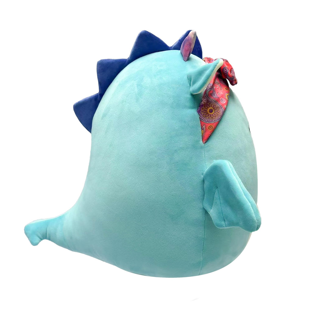 Squishmallows 19cm Tatiana the Dark Teal Dragon with Bandana – Ultra Soft Plush for Collectors