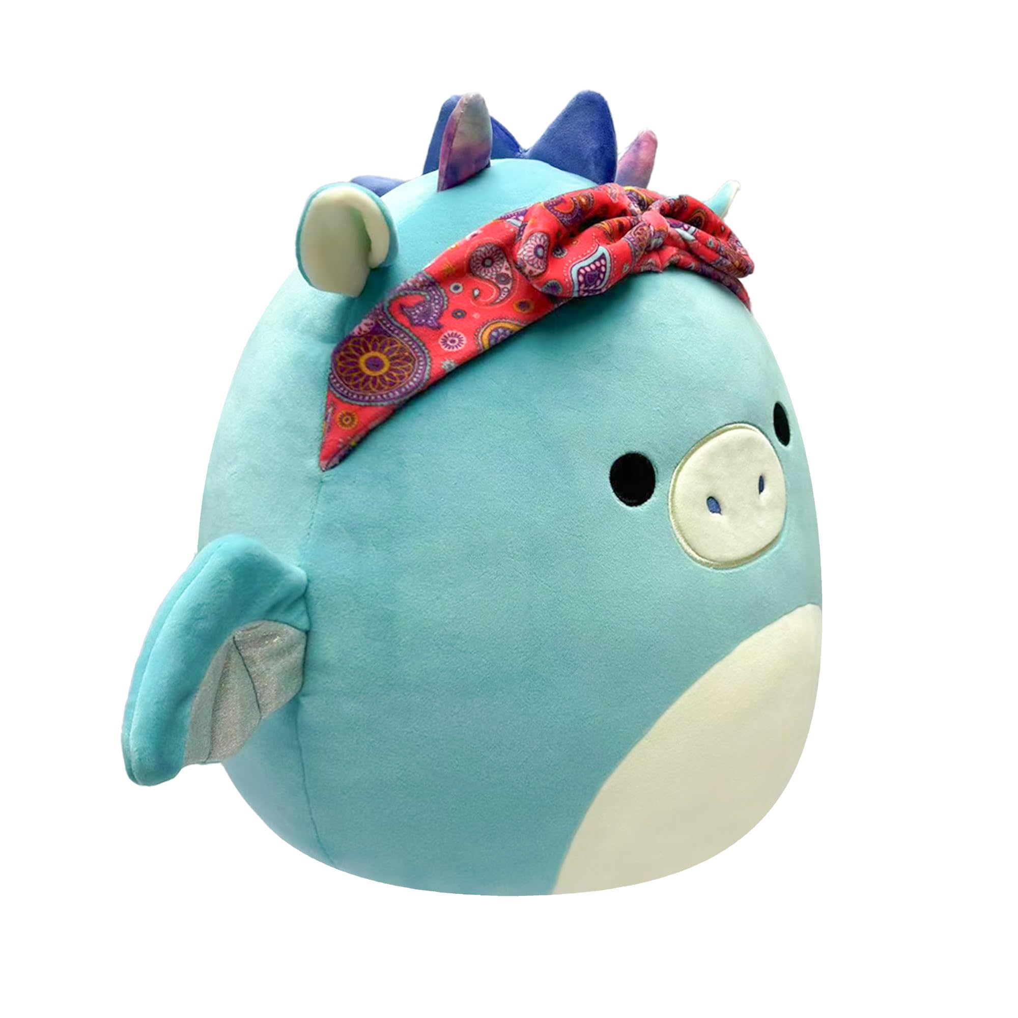 Squishmallows 19cm Tatiana the Dark Teal Dragon with Bandana – Ultra Soft Plush for Collectors