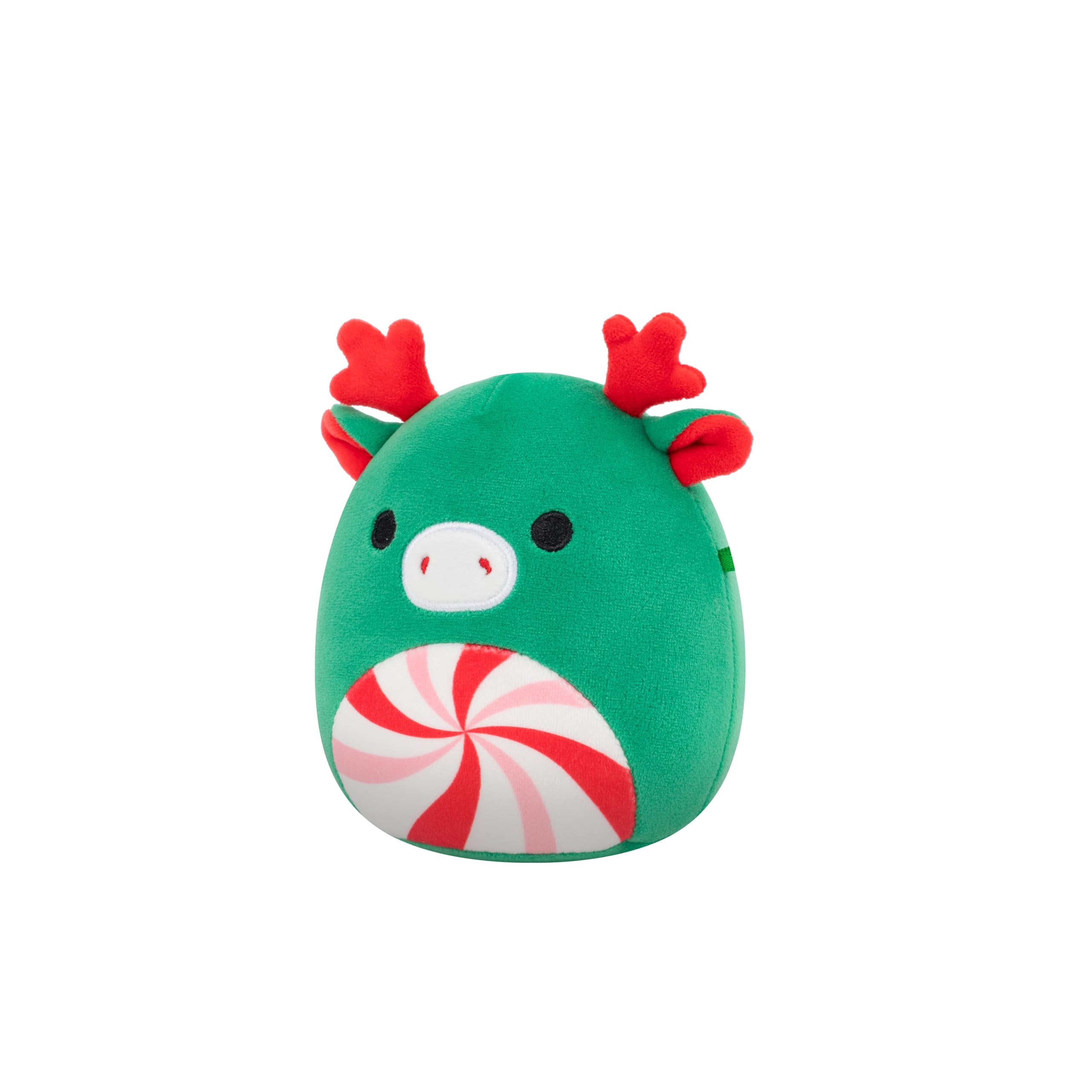 Squishmallows 5-Inch Zumir the Green Moose Plush – Peppermint Swirl Belly, Official Jazwares Toy