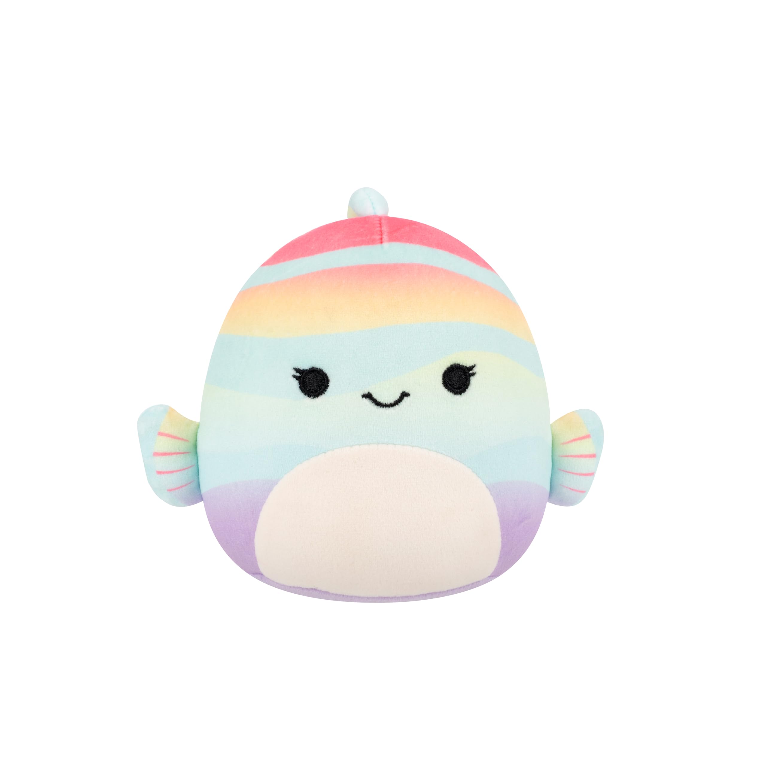 Squishmallows 5in Canda the Rainbow Striped Fish – Official Jazwares Plush