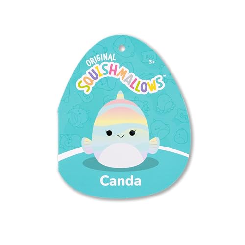 Squishmallows 5in Canda the Rainbow Striped Fish – Official Jazwares Plush