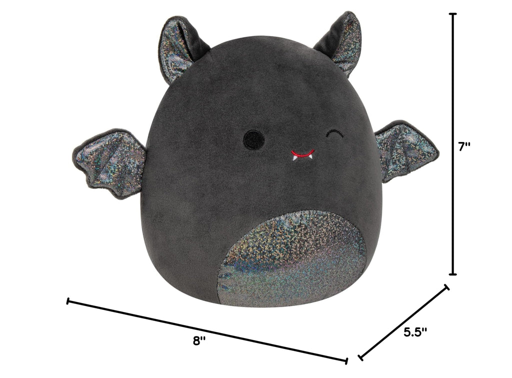 Squishmallows 8-Inch Emily Bat Plush – Sparkly Ears & Belly, Ultra-Soft Collectible