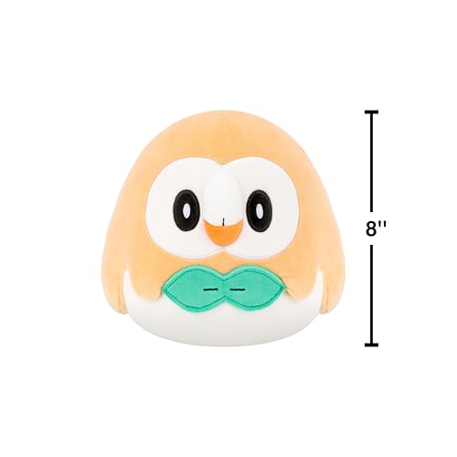 Squishmallows 8-Inch Rowlet Pokémon Plush – Ultrasoft Official Jazwares Collectible