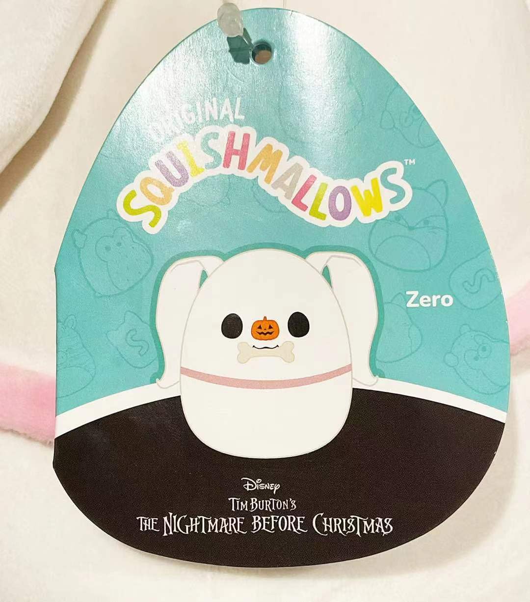 Squishmallows 8-Inch Zero the Dog Plush with Bone – Nightmare Before Christmas