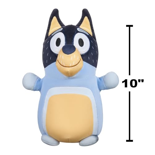 Squishmallows Bluey 10-Inch Bandit HugMee Plush – Medium Ultrasoft Official Jazwares