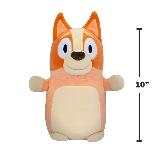 Squishmallows Bluey Bingo HugMees 10-Inch Plush – Official Jazwares Soft Toy with Extended Arms
