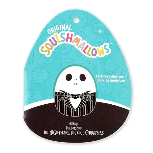 Squishmallows Disney Jack Skellington and Sally Clip 2-Pack – 3.5-Inch Official Jazwares Plush