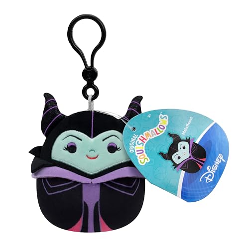 Squishmallows Disney Maleficent & Ursula Clip 2-Pack – 3.5in Official Jazwares Plush