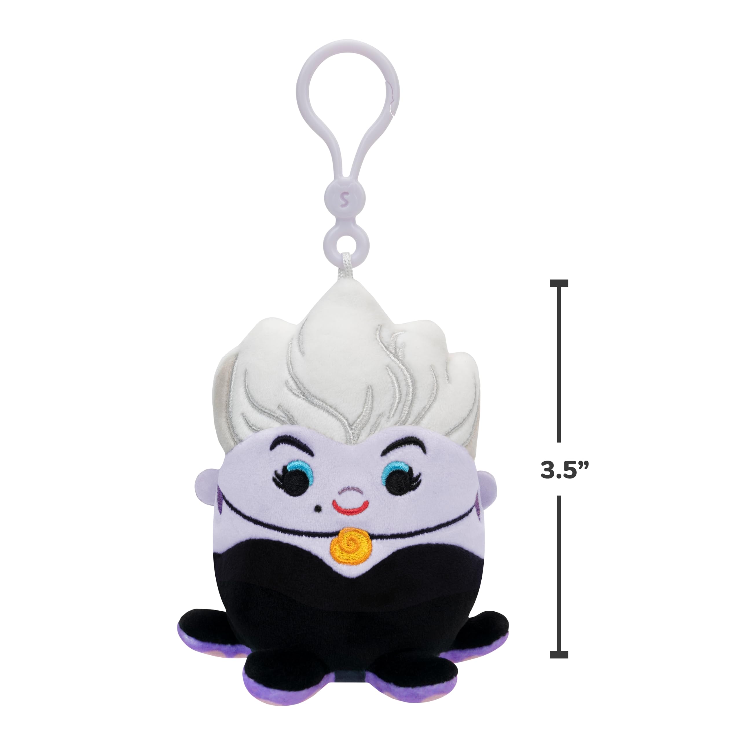 Squishmallows Disney Maleficent & Ursula Clip 2-Pack – 3.5in Official Jazwares Plush