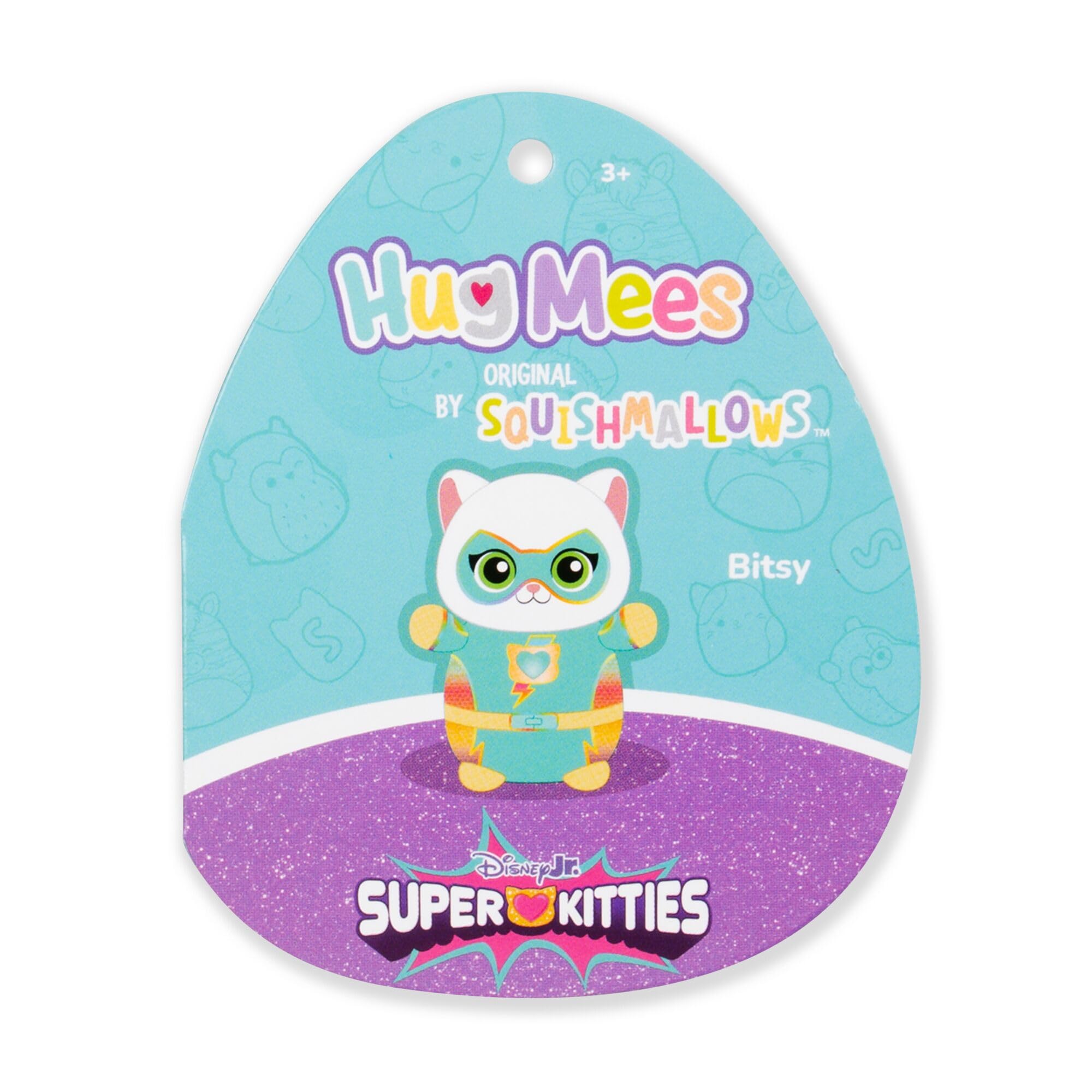 Squishmallows Disney SuperKitties Bitsy HugMees 10-Inch Plush – Extended Arms for Hugging