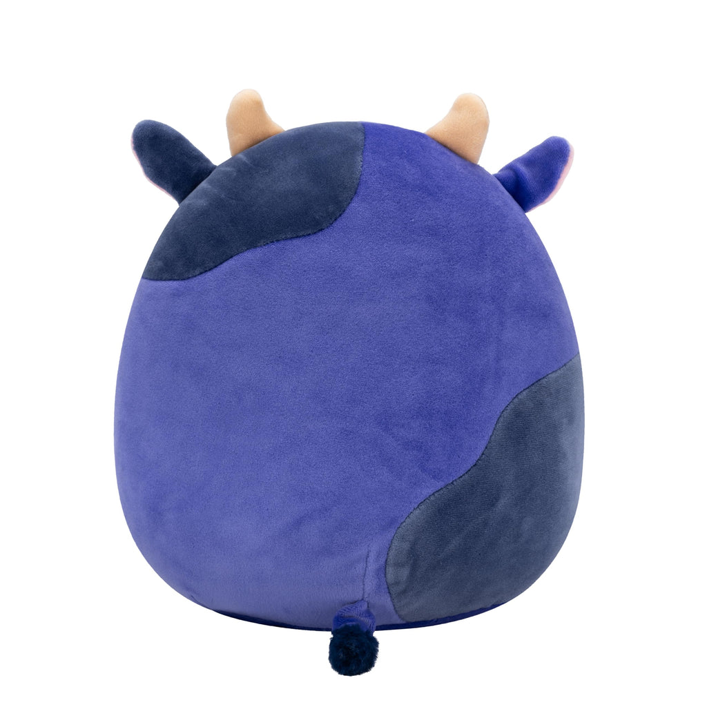 Squishmallows Ingred 8-Inch Purple Spotted Cow Plush - Official Jazwares