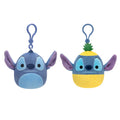 Squishmallows Original 3.5in Disney Stitch and Pineapple Stitch Clip 2-Pack – Official Jazwares Plush