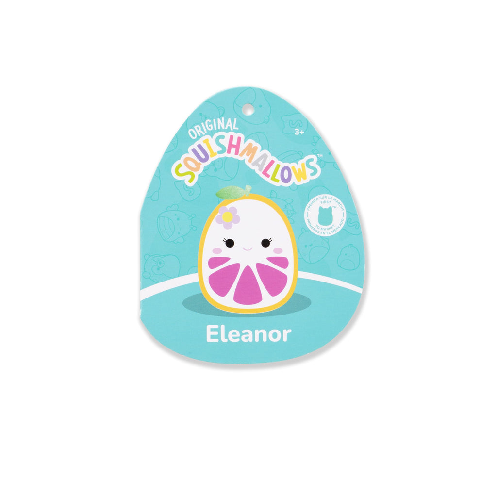 Squishmallows Original 5-Inch Eleanor Yellow Grapefruit Plush with Flower Hairpin – Official Jazwares