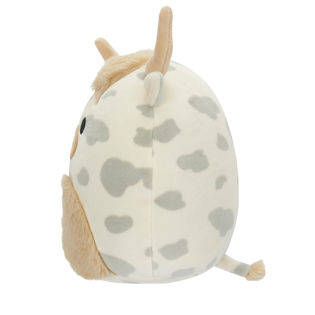 Squishmallows Original 7.5-Inch Borsa the Grey Spotted Highland Cow - Ultrasoft Plush Toy
