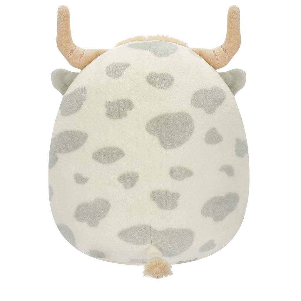Squishmallows Original 7.5-Inch Borsa the Grey Spotted Highland Cow - Ultrasoft Plush Toy