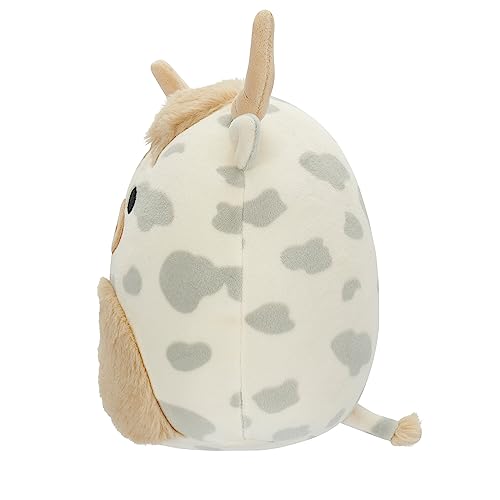 Squishmallows Original 7.5-Inch Borsa the Grey Spotted Highland Cow - Ultrasoft Plush Toy