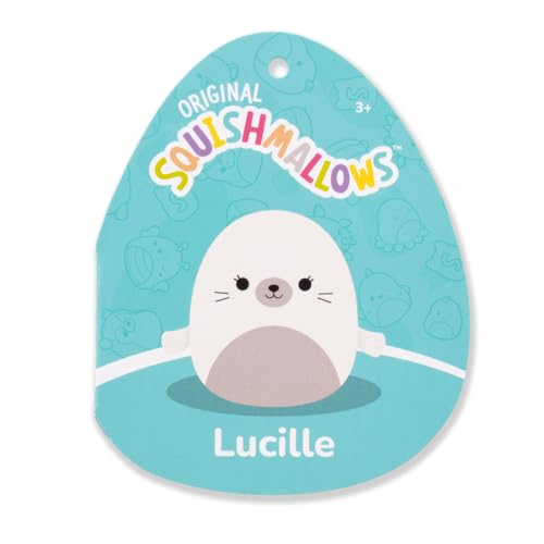 Squishmallows Original 8-Inch Lucille the White Seal – Official Jazwares Plush