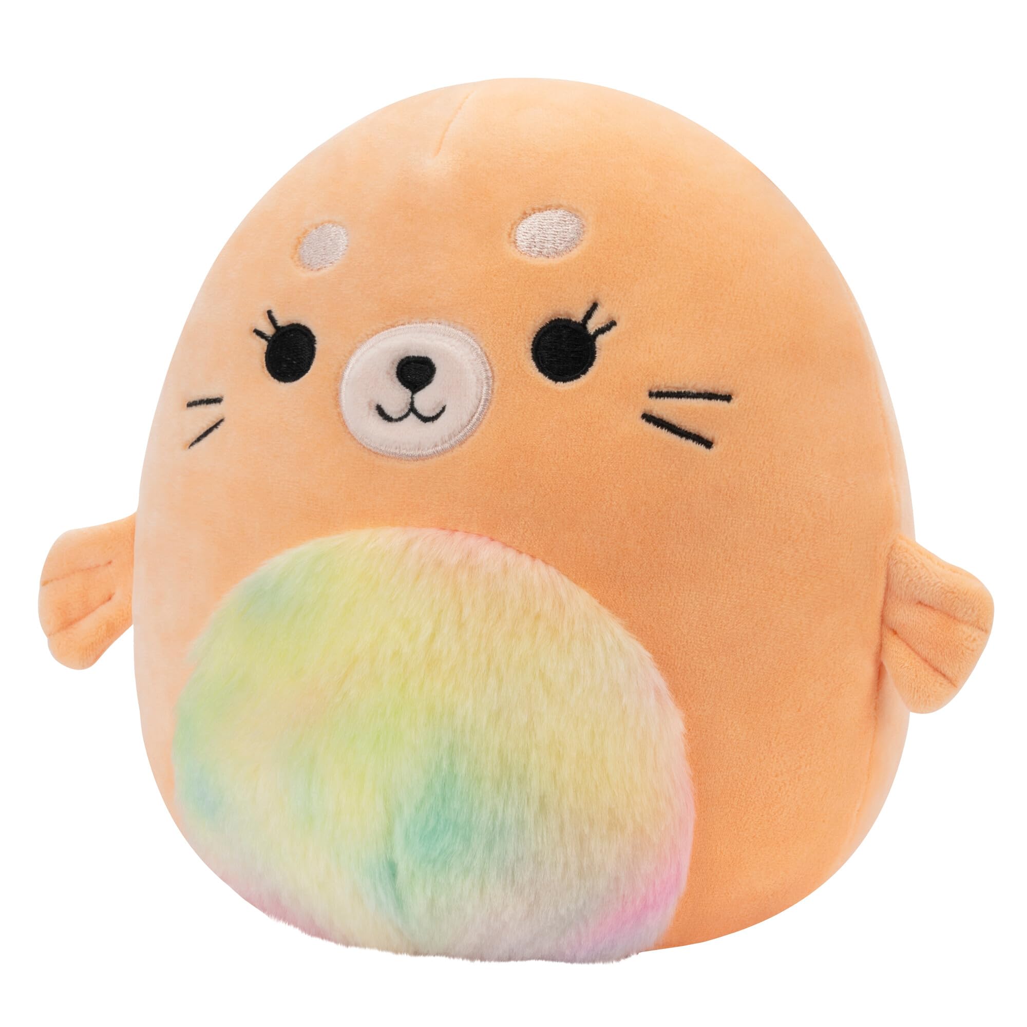 Squishmallows Original 8-Inch Romy Peach Seal with Tie-Dye Belly – Official Jazwares Plush