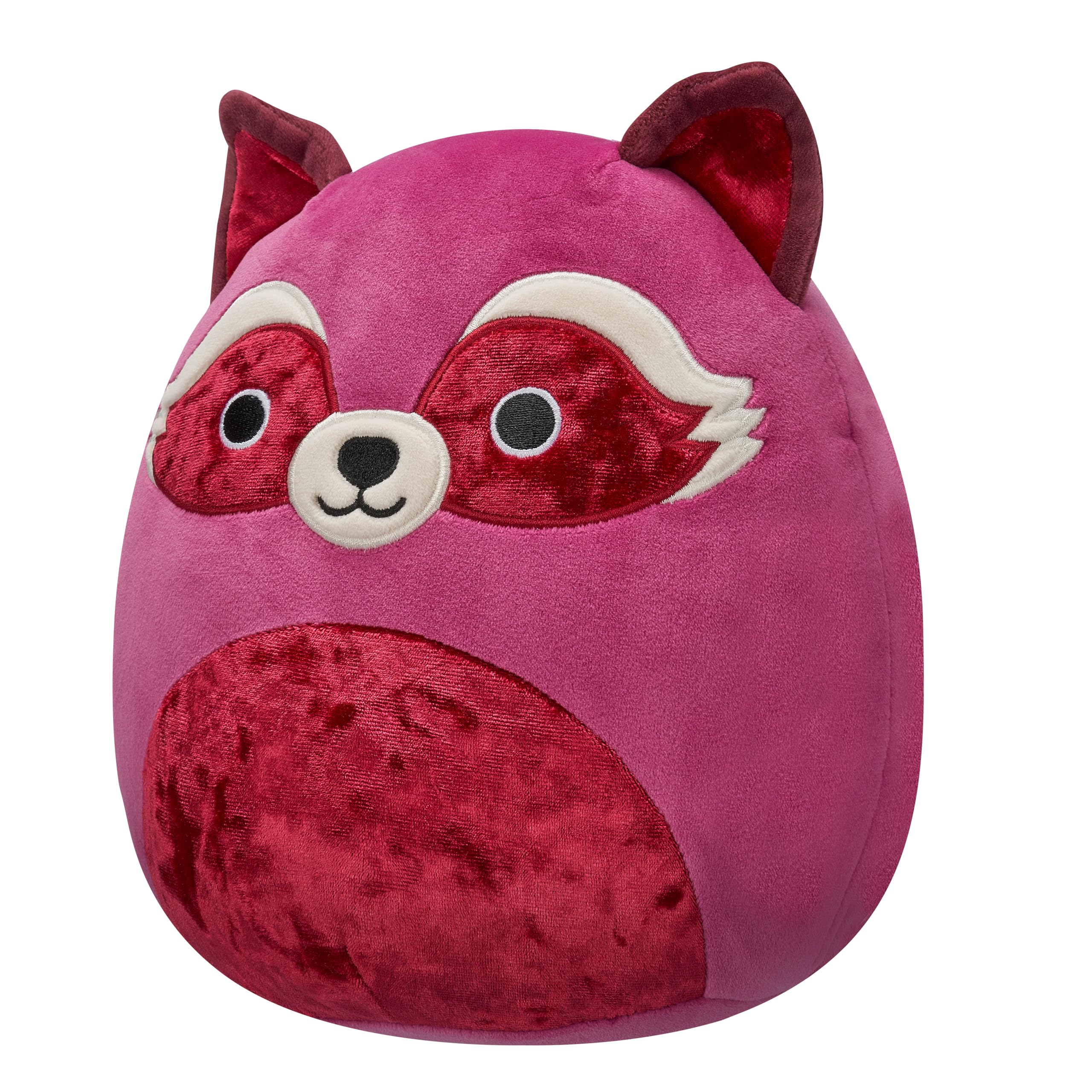 Squishmallows Original 8in Olivieri the Maroon Raccoon with Velvet Accents – Official Jazwares Plush