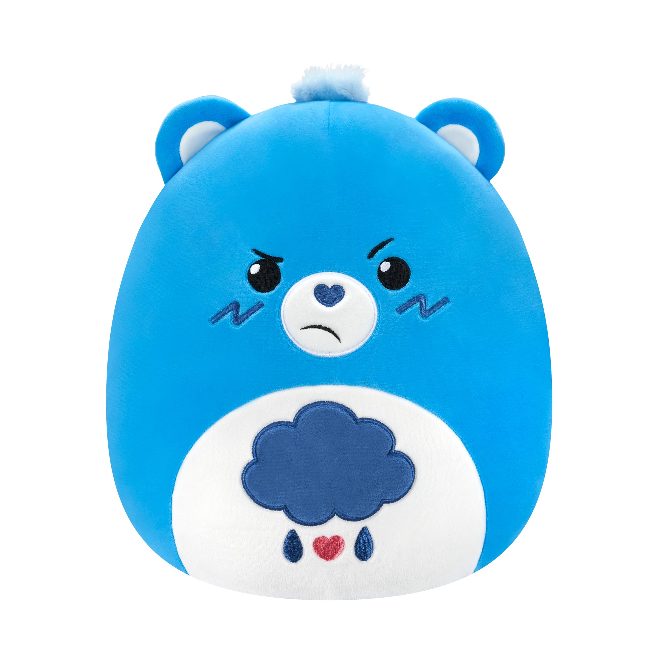 Squishmallows Original Care Bears Grumpy Bear 12-Inch Plush - Medium-Sized Official Jazwares Toy
