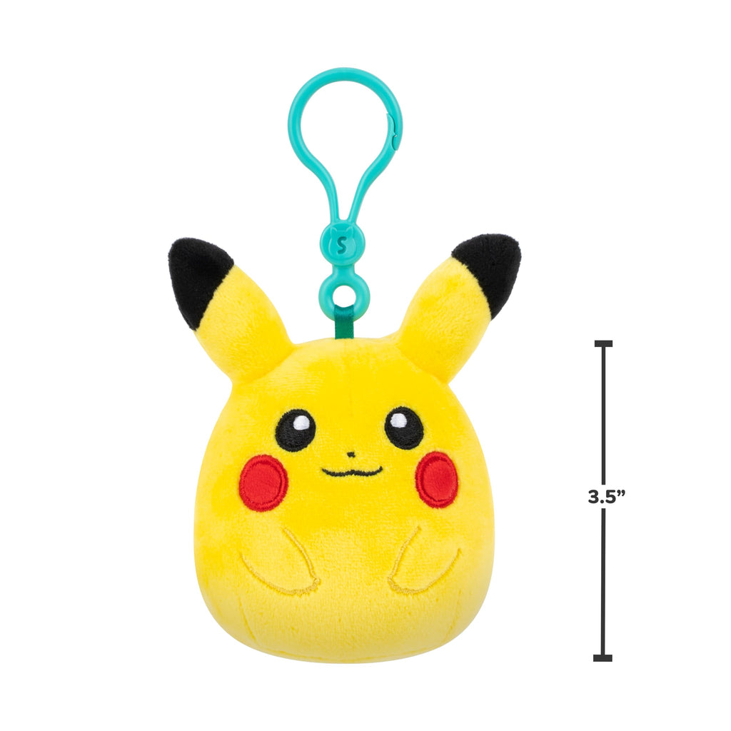 Squishmallows Original Pokémon Pikachu Clip-On Plush – Ultrasoft Official Jazwares Toy