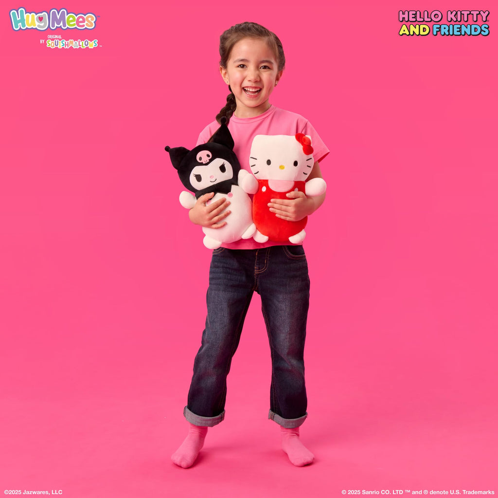 Squishmallows Original Sanrio 10-Inch Kuromi HugMees – Extra-Huggable Plush with Extended Arms