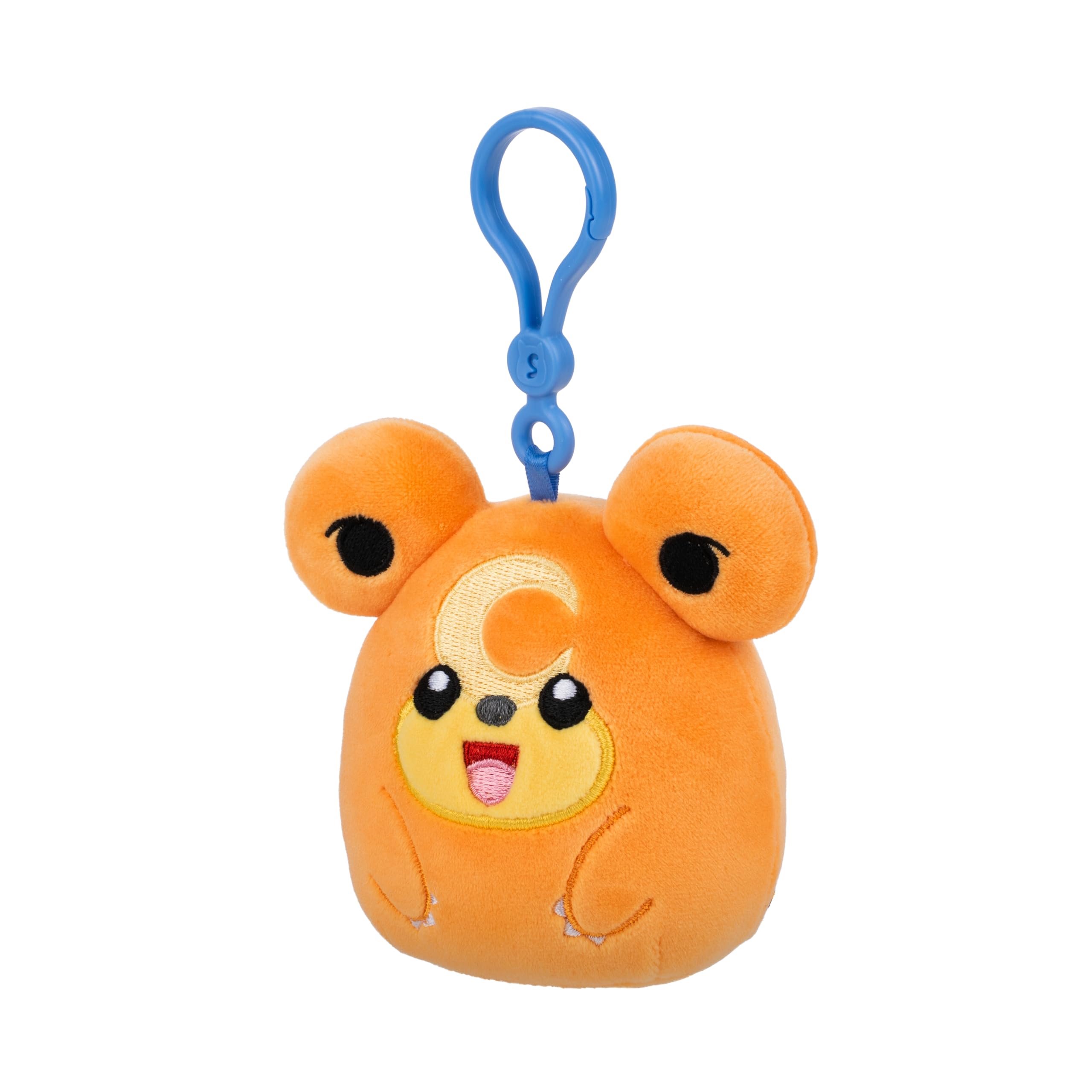 Squishmallows Pokémon Teddiursa Clip-On Plush – Ultrasoft Official Mini Plushie
