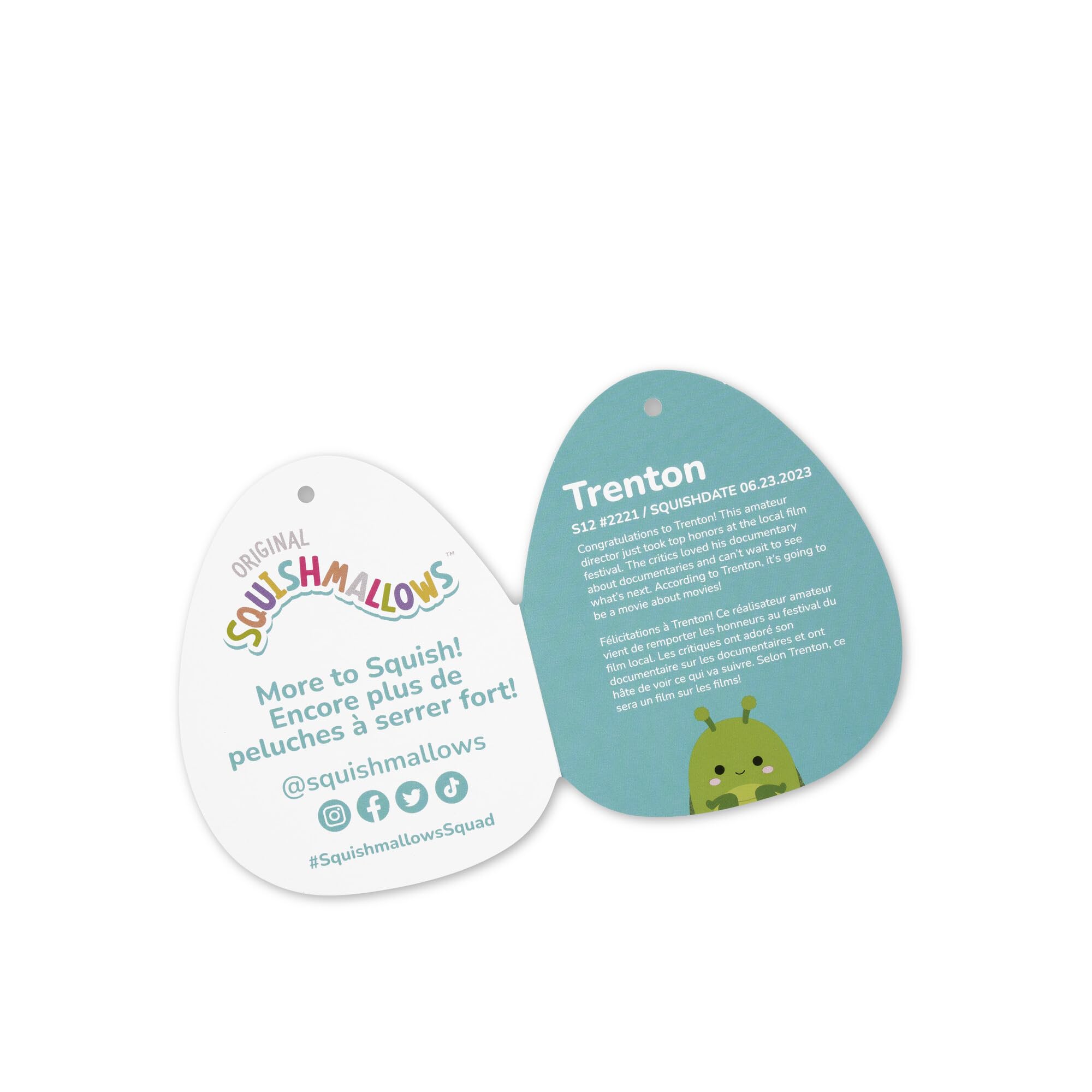 Squishmallows Trenton 12-Inch Green Praying Mantis Plush with Sparkle Wings