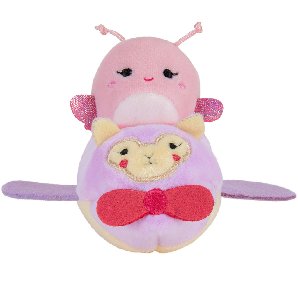 Squishville Mini-Squishmallows Pack: Maribel in Plane & Willow in Carriage, 2-Inch Soft Plush with Vehicles