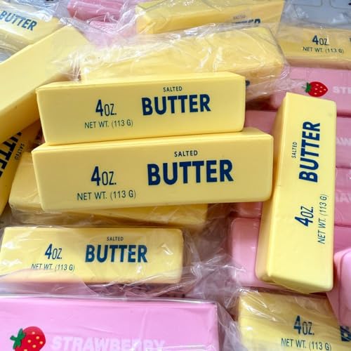 Squishy Butter Squeeze Toy – Slow Rising Stress Balls for Anxiety Relief (1 Yellow + 1 Pink)