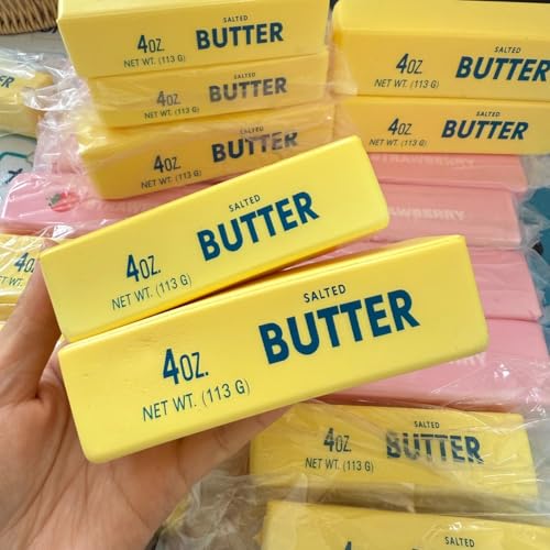 Squishy Butter Squeeze Toy – Slow Rising Stress Balls for Anxiety Relief (1 Yellow + 1 Pink)