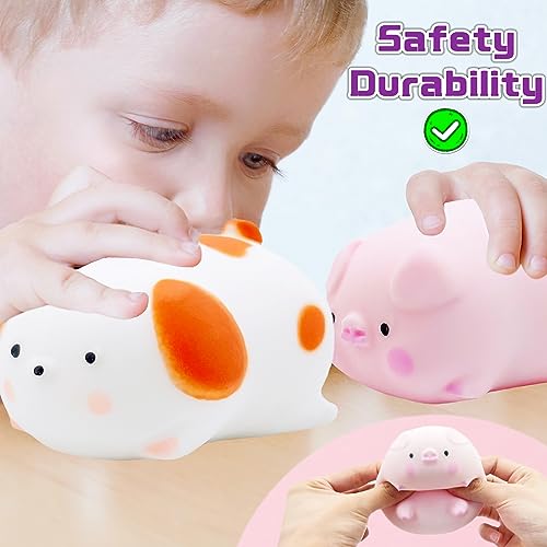 Squishy Pig Stress Ball – Soft TPR Fidget Toy for Kids, Autism Sensory Squeeze Dough Ball (1 Pack)