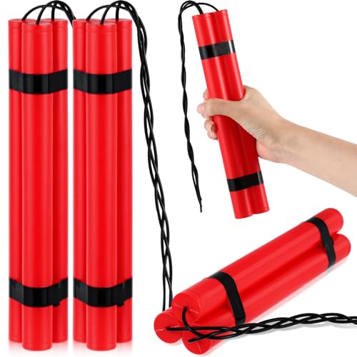 Sratte 12-Pack Fake Dynamite Sticks – Red TNT Props for Pranks, Costumes & Film