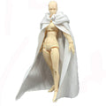 SSbeauty M 1:12 Scale Handmade White Fabric Cloak with Hood for 6 Inch Action Figures