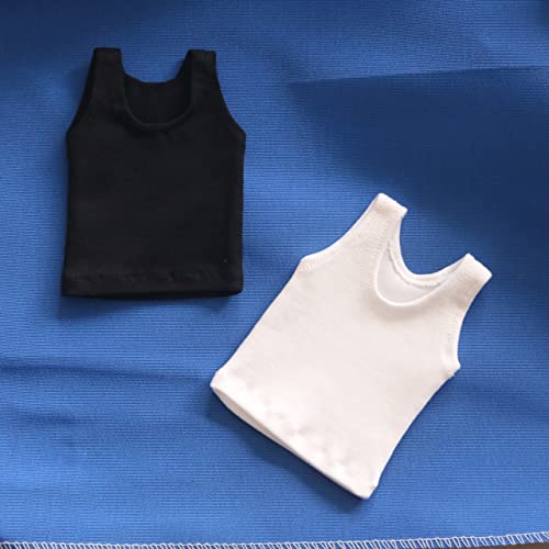 SSbeauty M 1/6 Scale Sleeveless Vest Set for 12-Inch Action Figures - Black & White
