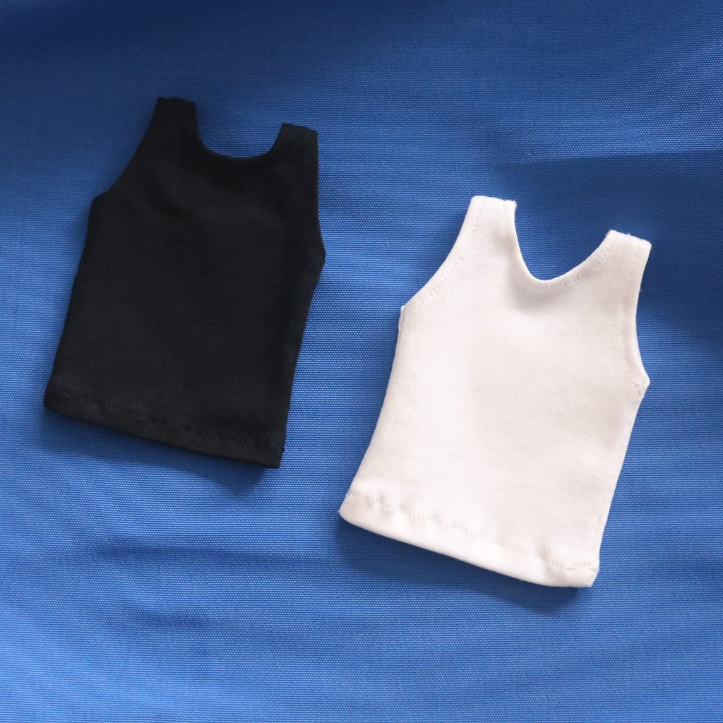 SSbeauty M 1/6 Scale Sleeveless Vest Set for 12-Inch Action Figures - Black & White