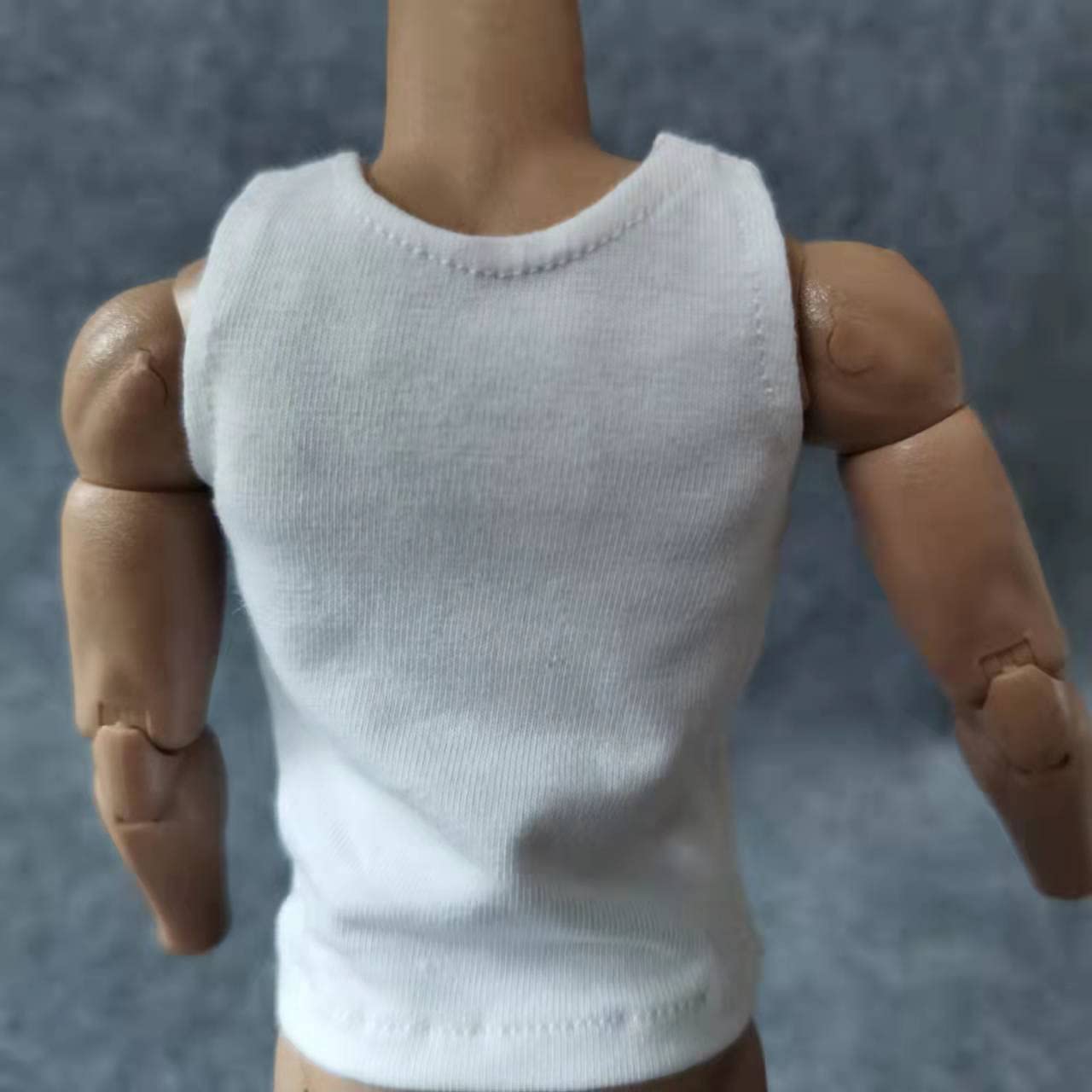 SSbeauty M 1/6 Scale Sleeveless Vest Set for 12-Inch Action Figures - Black & White