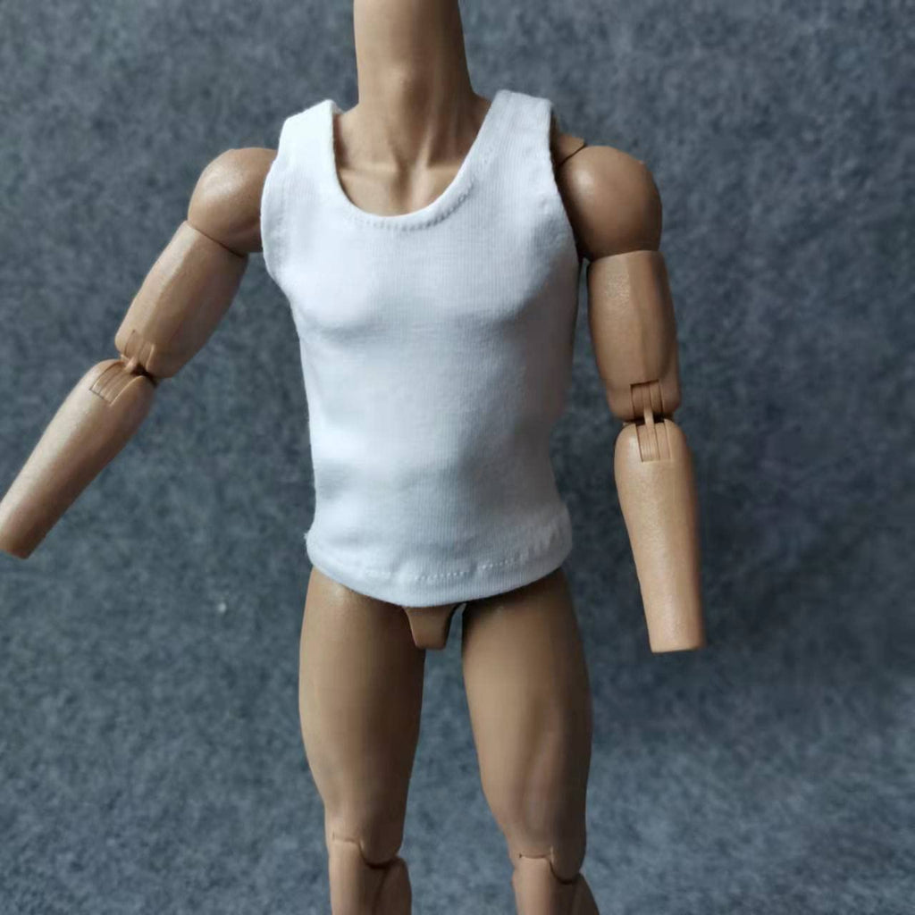 SSbeauty M 1/6 Scale Sleeveless Vest Set for 12-Inch Action Figures - Black & White