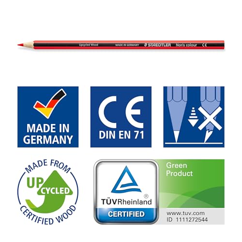 STAEDTLER Noris Colour Colouring Pencils – 12 People of the World Shades, Pre-Sharpened, Ergonomic Design