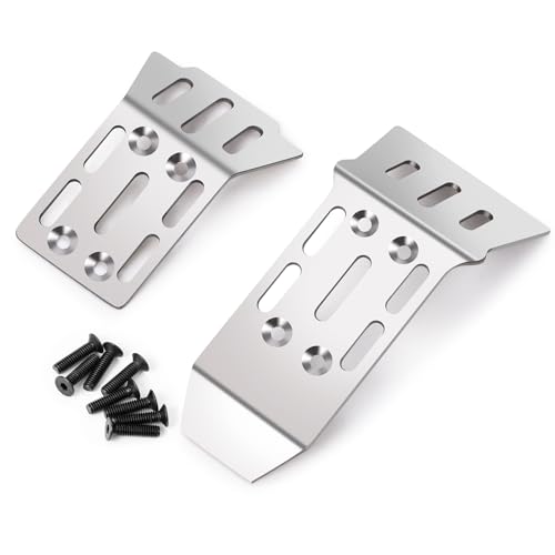 Stainless Steel Chassis Armor Guard Plate for 1/18 Arrma Granite Grom - Front and Rear Skid Plate by LSG
