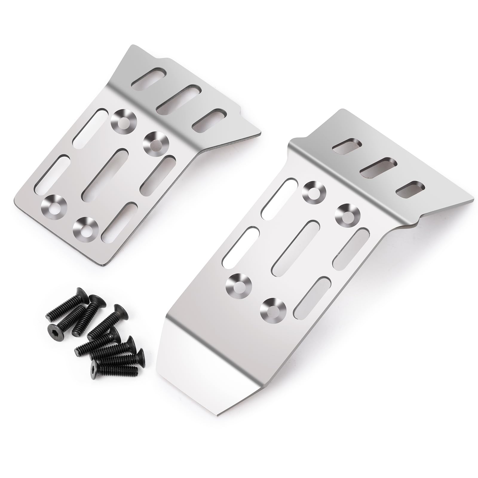 Stainless Steel Chassis Armor Guard Plate for 1/18 Arrma Granite Grom - Front and Rear Skid Plate by LSG