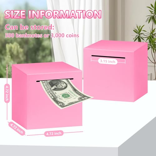 Stainless Steel Piggy Bank – Break to Open, 4.72-Inch, Pink – Unbreakable Money Saver for Cash & Coins