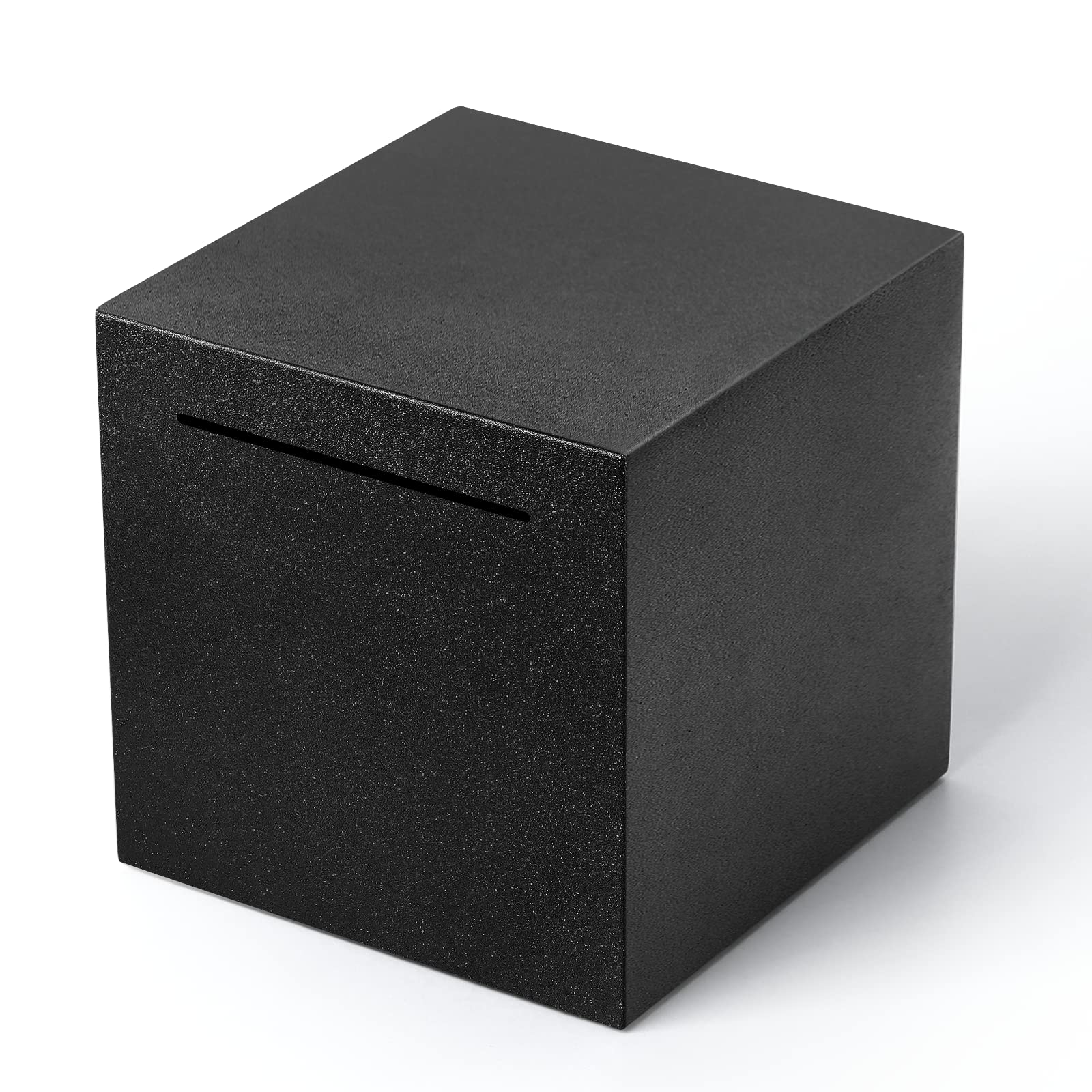 Stainless Steel Piggy Bank for Adults – Must Break to Open, Unbreakable Savings Box (Black, 4.72-Inch)